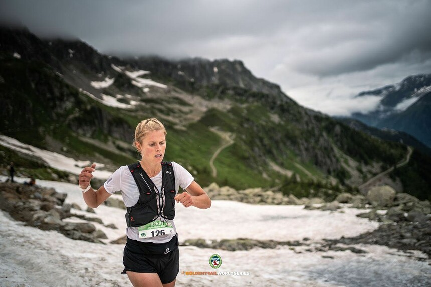 Bailey při maratonu du Mont Blanc