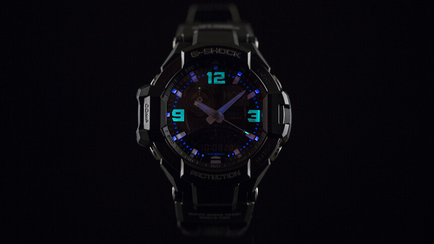 Neon Illuminator u Gravitymaster GA-1000.