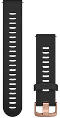 Szíj Garmin Quick Release 20mm, szilikon, fekete, arany csat (Venu, Venu Sq, Venu 2 plus)