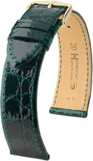 Zöld bőr szíj Hirsch Genuine Croco L 18920840-1 (Krokodilbőr) Hirsch selection