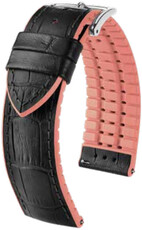 Strap Hirsch Andy M 0922328150-1, fekete, borjúbőr/természetes gumi, rózsaszín, limitált kiadásban