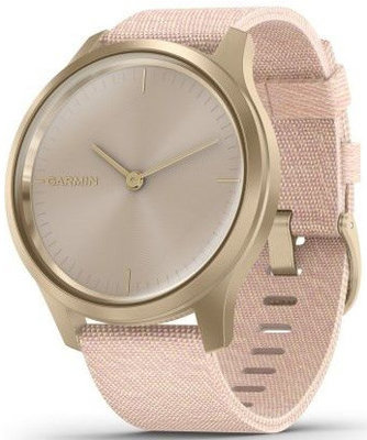 Garmin Vívomove 3 Style, Light Gold / Pink Nylon Band