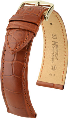 Narancssárga bőr szíj Hirsch Genuine Alligator L 10220779-1 (Aligátor bőr)