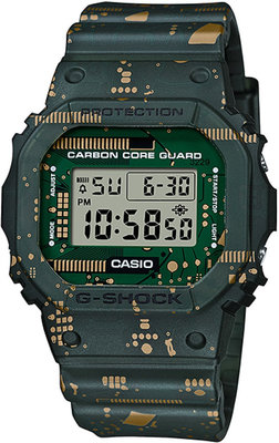 Casio G-Shock Original DWE-5600CC-3ER Carbon Core Guard Circuit Board Camouflage Series (2x tartalék szíj és lünetta)