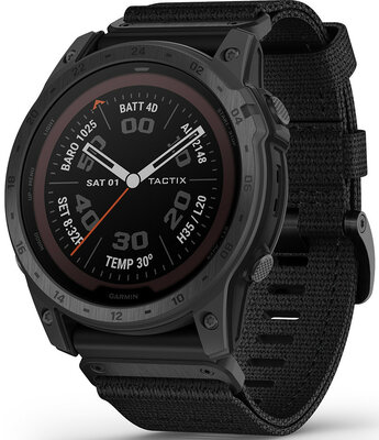 Garmin Tactix 7 PRO Solar Sapphire Black Nylon Band (+ pót szilikon szíj)