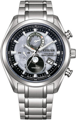 Citizen Sports Eco-Drive rádiós vezérlésű Tsuki-yomi Moonphase Super Titanium BY1010-81H